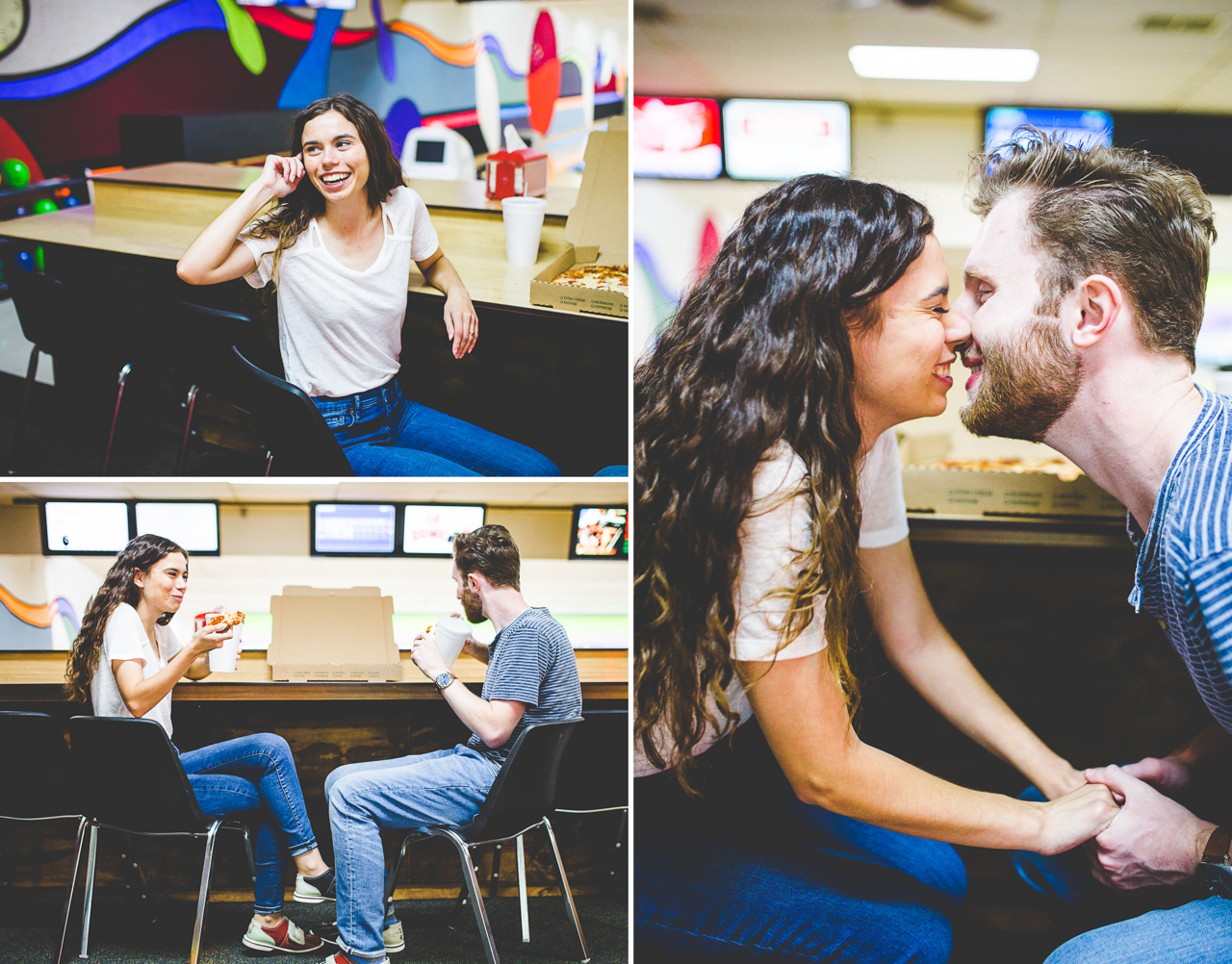 Bowling Alley Engagement Session