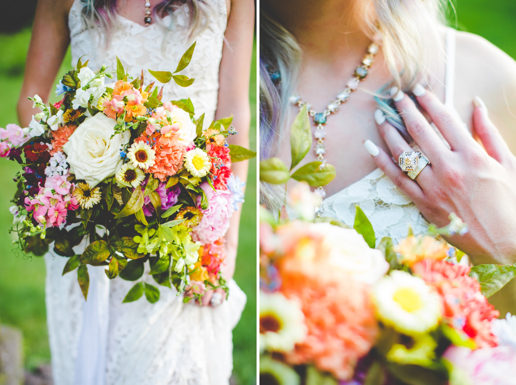 Bride with Colorful Hair, Arkansas Wedding Photographer 