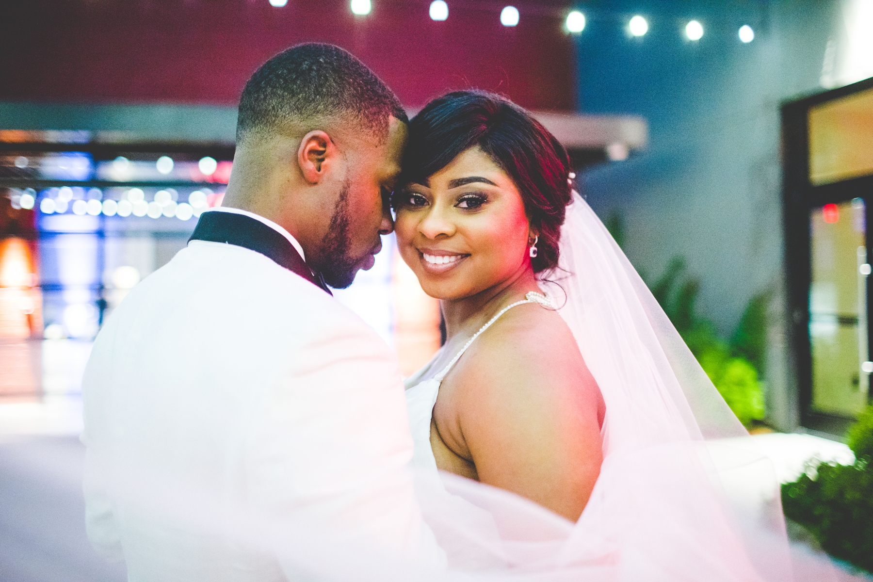 Bride and Groom Night Portraits, Unique Wedding Portraits, Bentonville Wedding Photographer