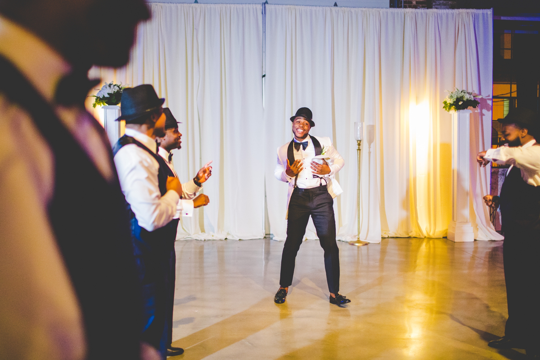 Groomsmen Dance at Wedding Reception, Fun Wedding Reception Ideas, Lissa Chandler Photography