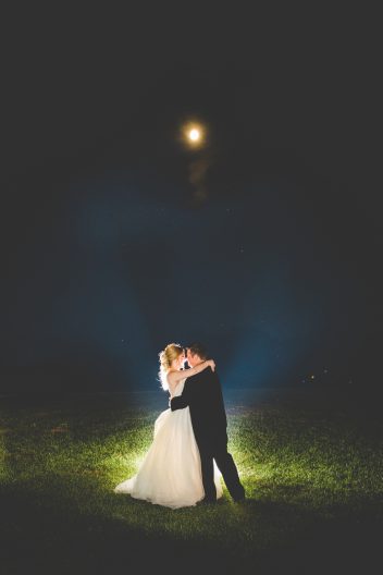 night wedding portraits in Missouri