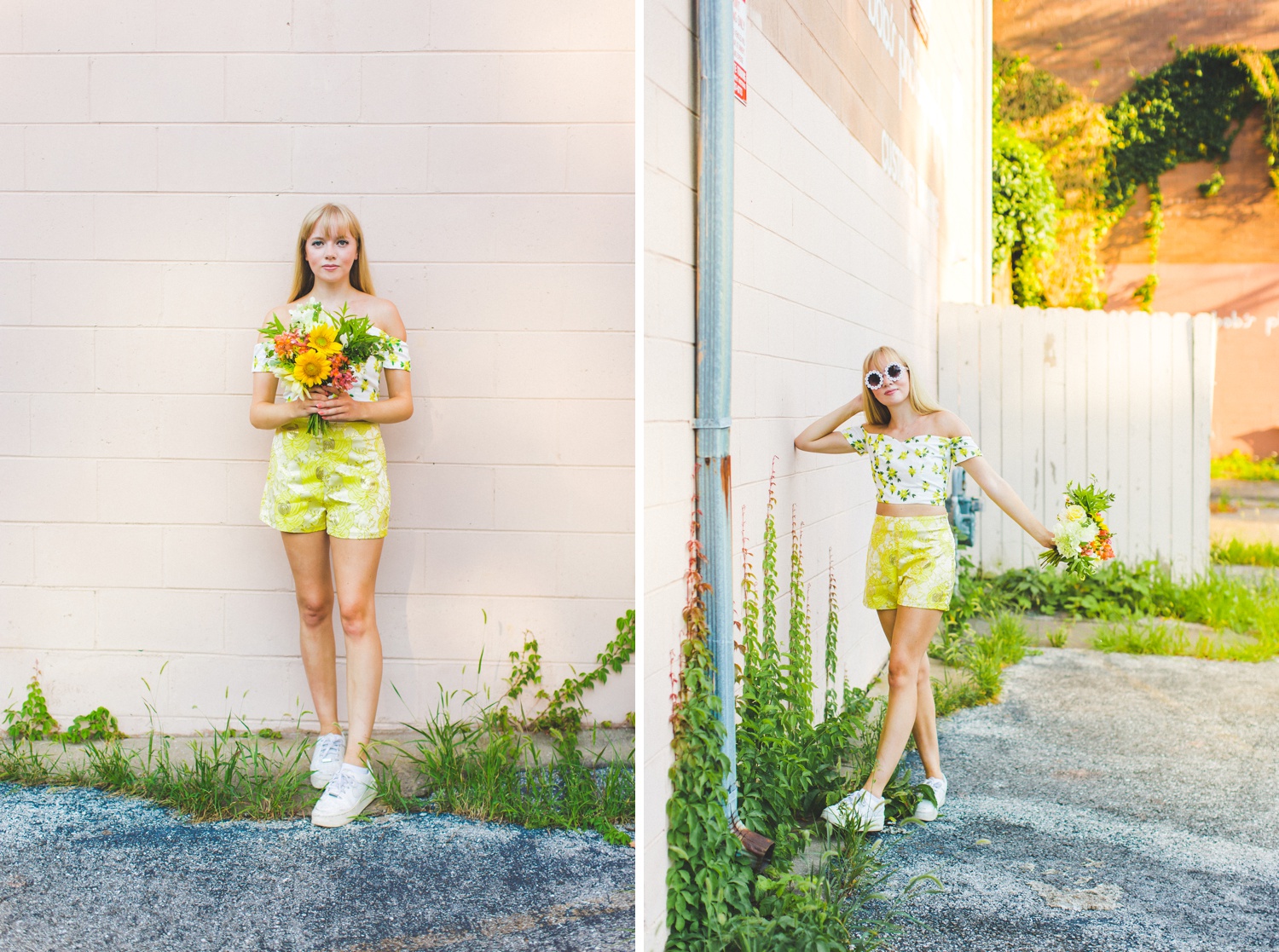 senior photos in fayetteville, senior girl in yellow