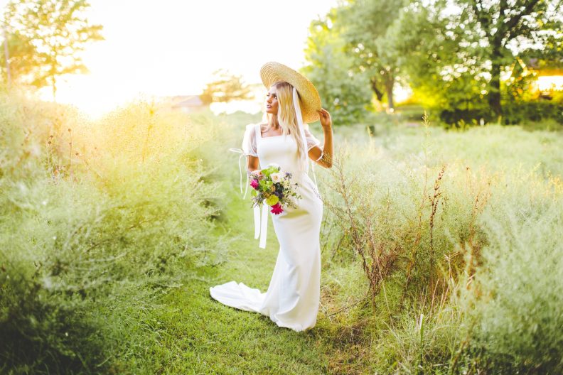 cottagecore bridal session in Northwest Arkansas by wedding photographer Lissa Chandler