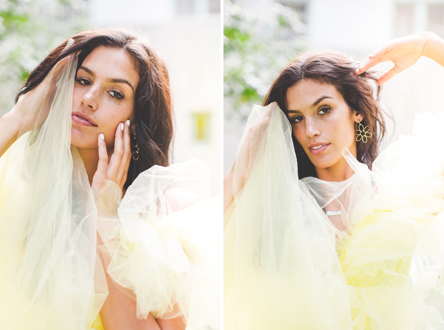 Editorial Wedding Photography of Model in Huge Yellow Tulle Dress, Fayetteville Arkansas Wedding Photographer Lissa Chandler