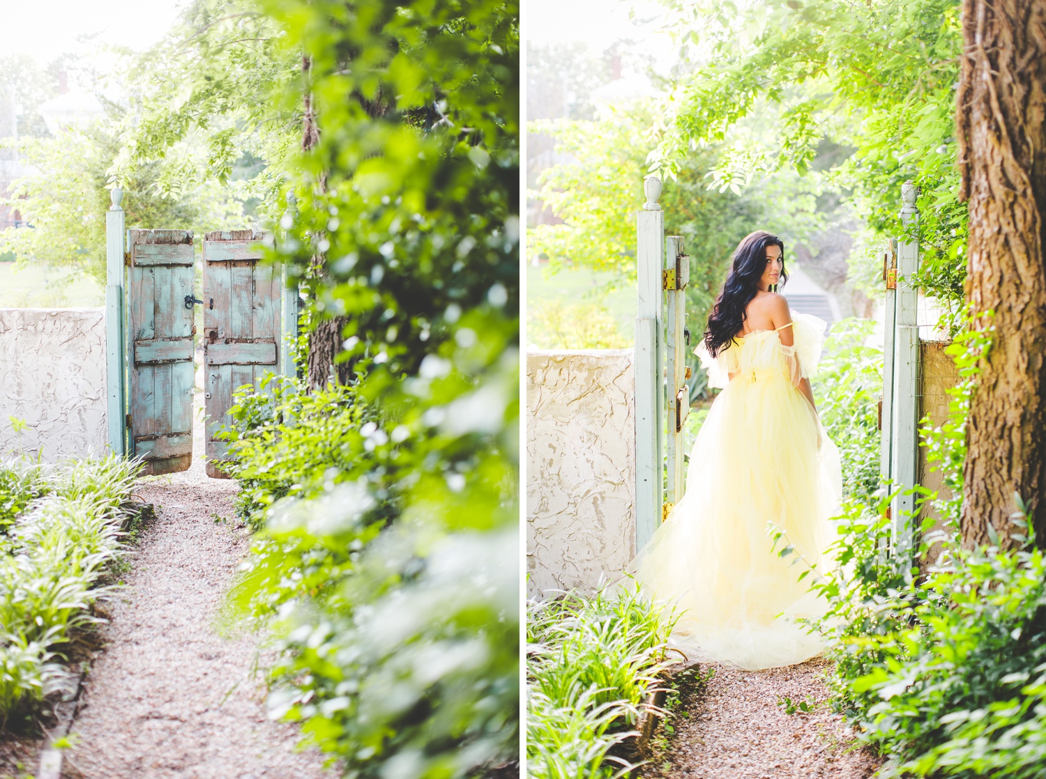 Editorial Wedding Photography of Model in Huge Yellow Tulle Dress, Fayetteville Arkansas Wedding Photographer Lissa Chandler