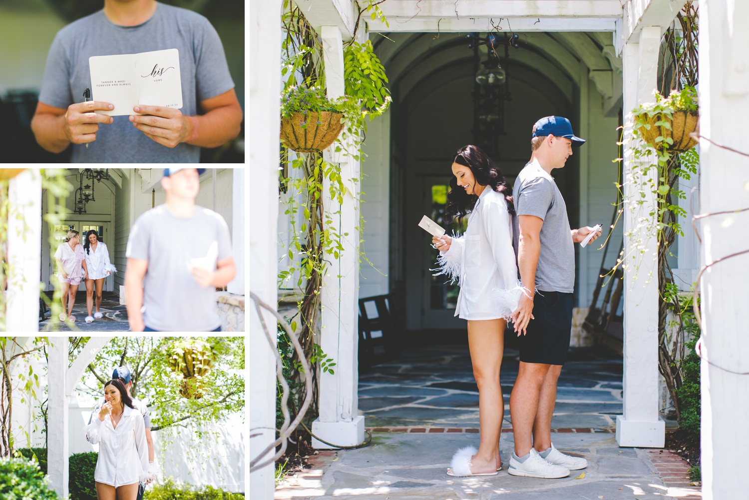 Summer Wedding at Big Cedar Lodge, Bride and Groom Reading Vow