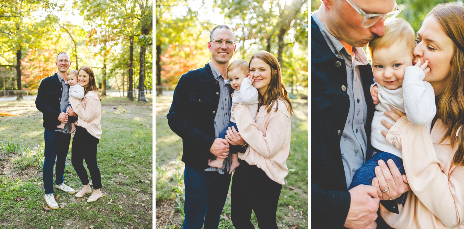 cozy outdoor family photographs in Northwest Arkansas 