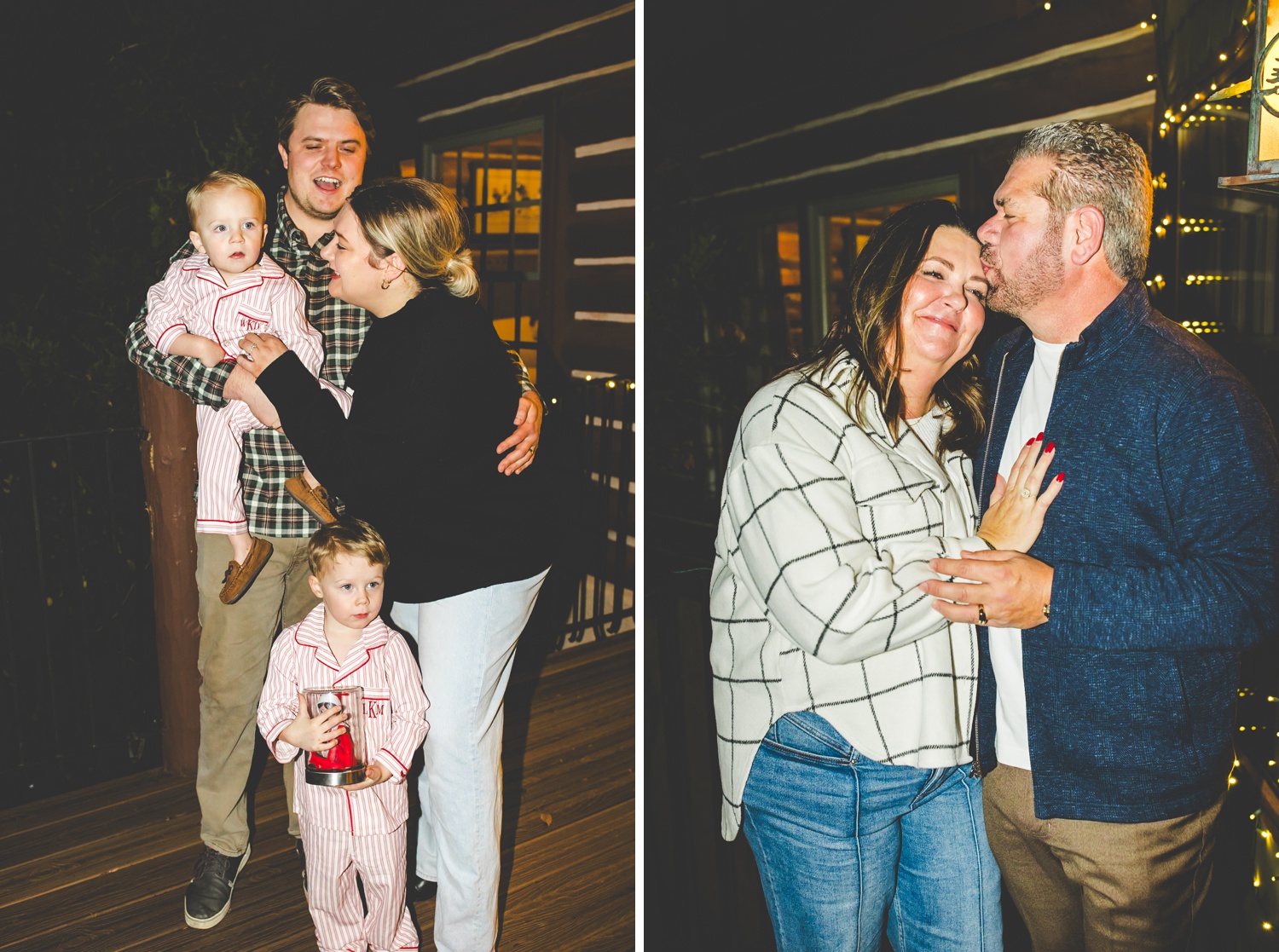 Night Family Photographs During Christmas Season 