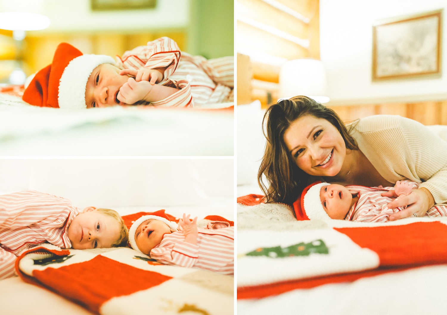 Lifestyle Newborn Photographs with Santa, Branson Family Photographer 
