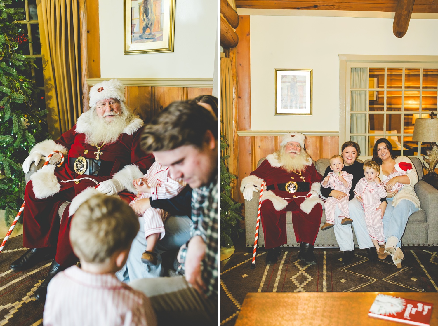 Santa Visiting Kids at Big Cedar Lodge, Branson Family Photographs 