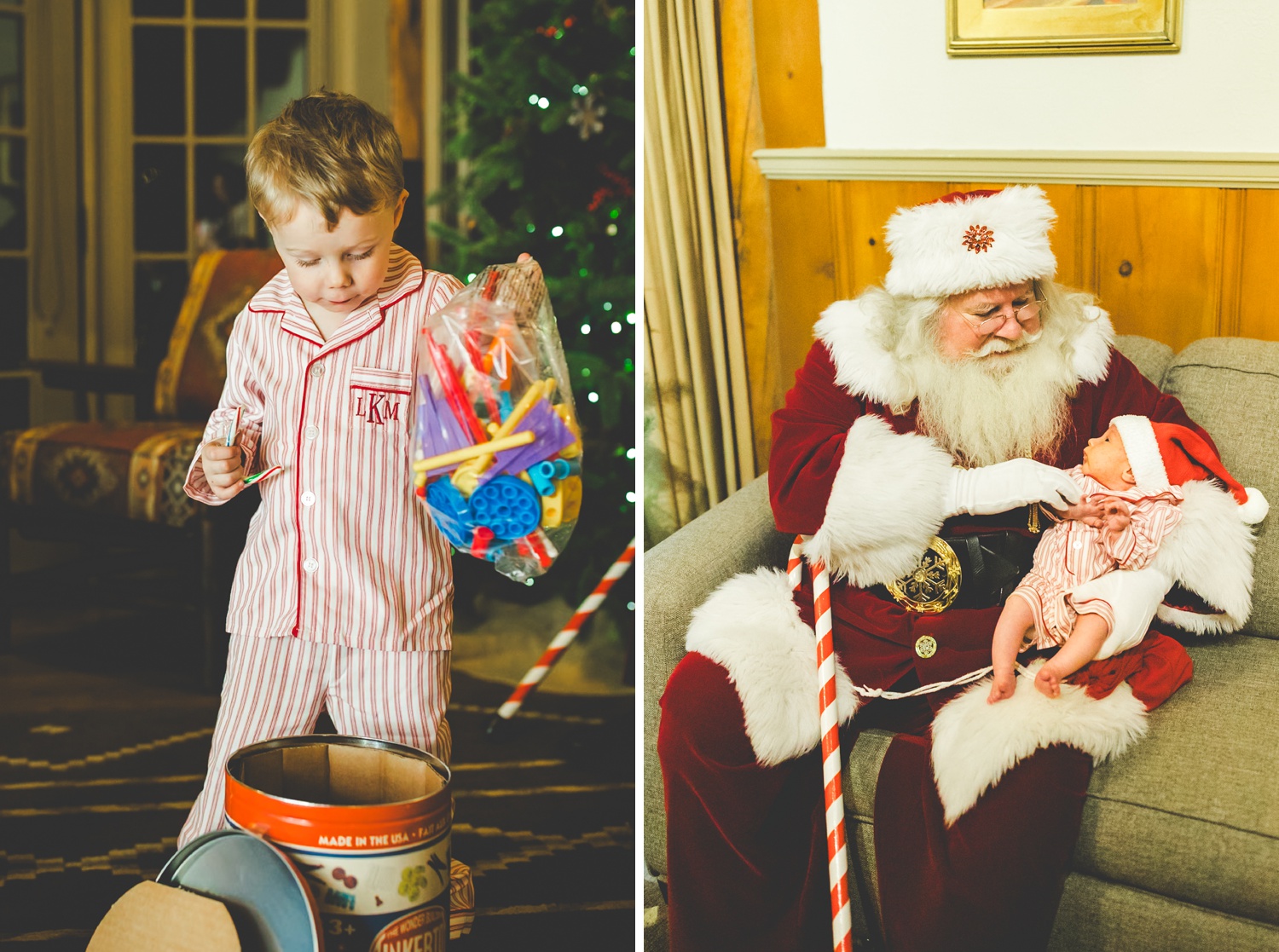 Santa Visiting Kids at Big Cedar Lodge, Branson Family Photographs 