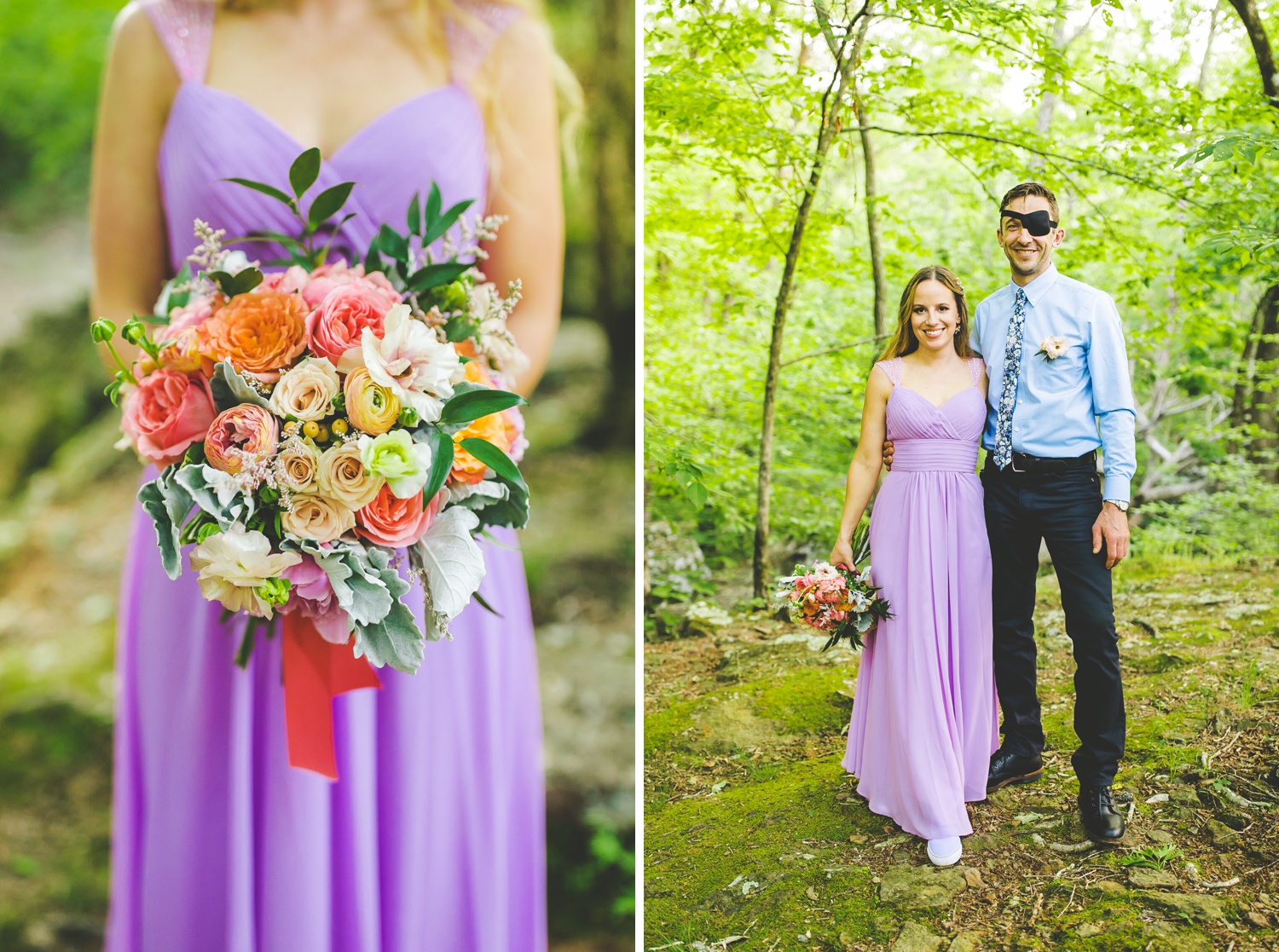 Romantic Spring Elopement at Devil's Den in Arkansas