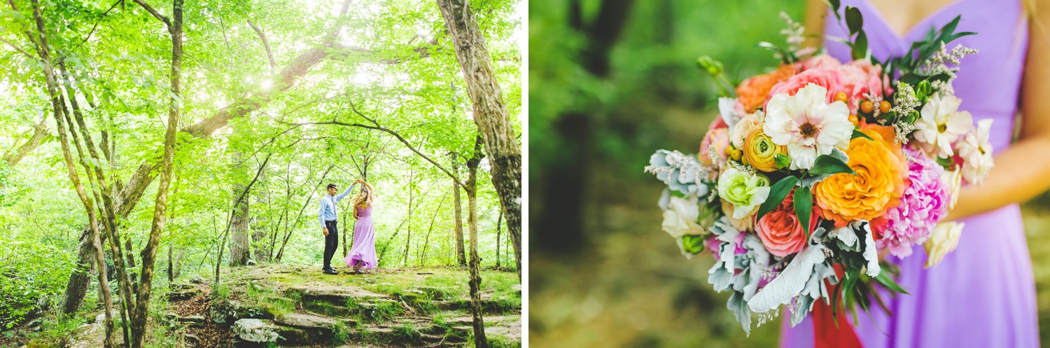 Romantic Spring Elopement at Devil's Den in Arkansas