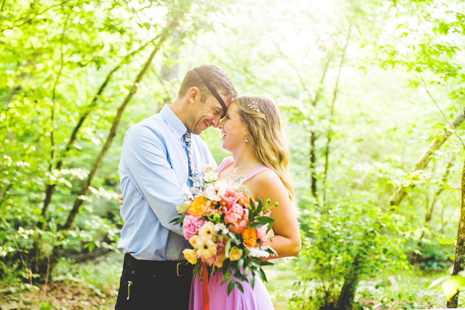 Romantic Spring Elopement at Devil's Den in Arkansas