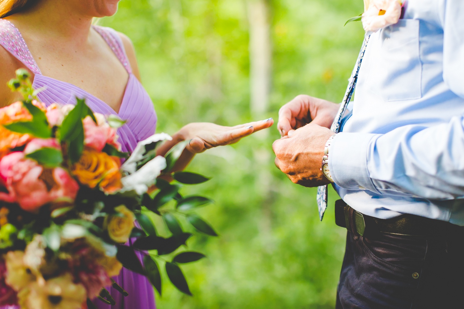 Colorful Forest Elopement in Arkansas