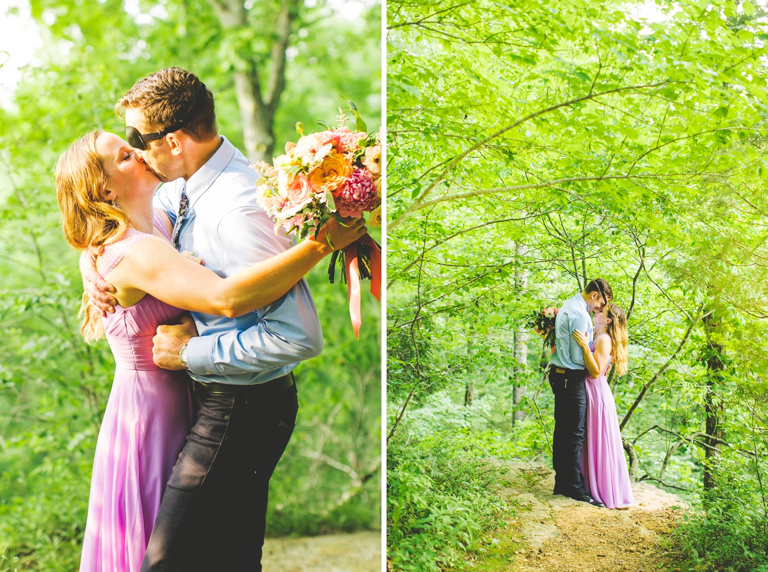 Colorful Forest Elopement in Arkansas