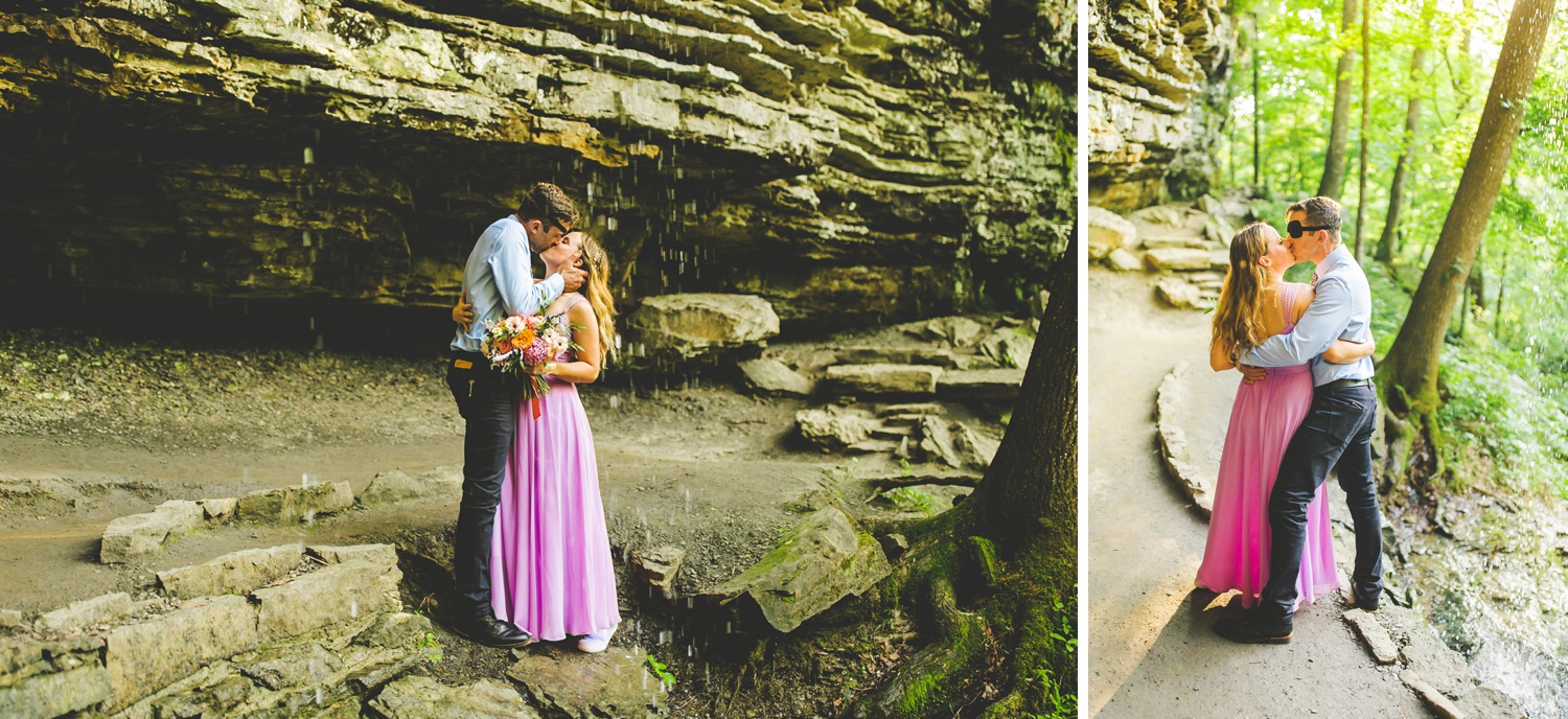 Nature Wedding with Bride in Purple Dress