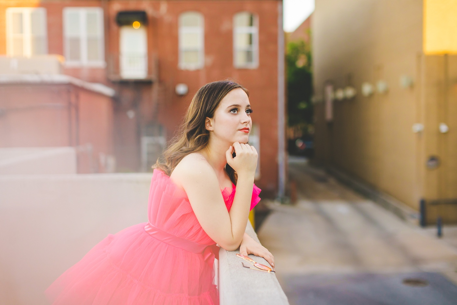 colorful maximalist style senior photography in fayetteville Arkansas