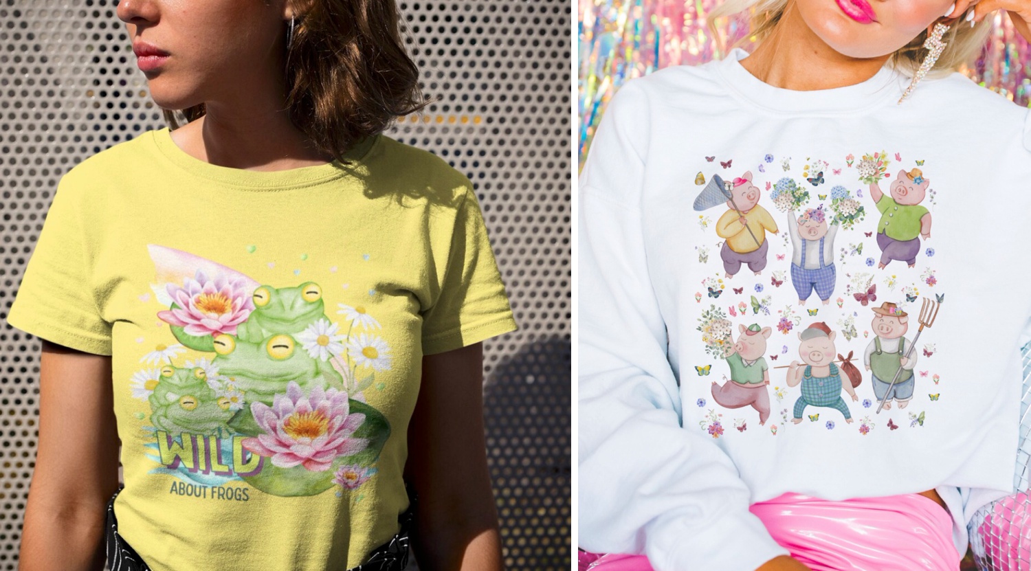 Cute 90s Aesthetic Animal Shirts by Opal and June