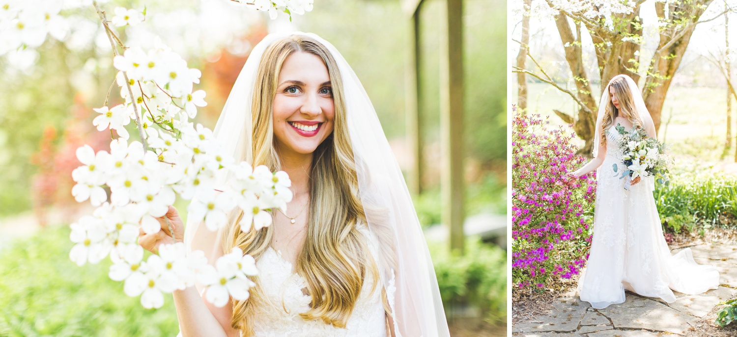 Spring Bridal Photographs in Northwest Arkansas 