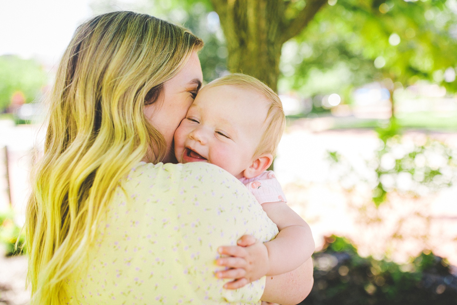 Mom and Baby Girl Hugging