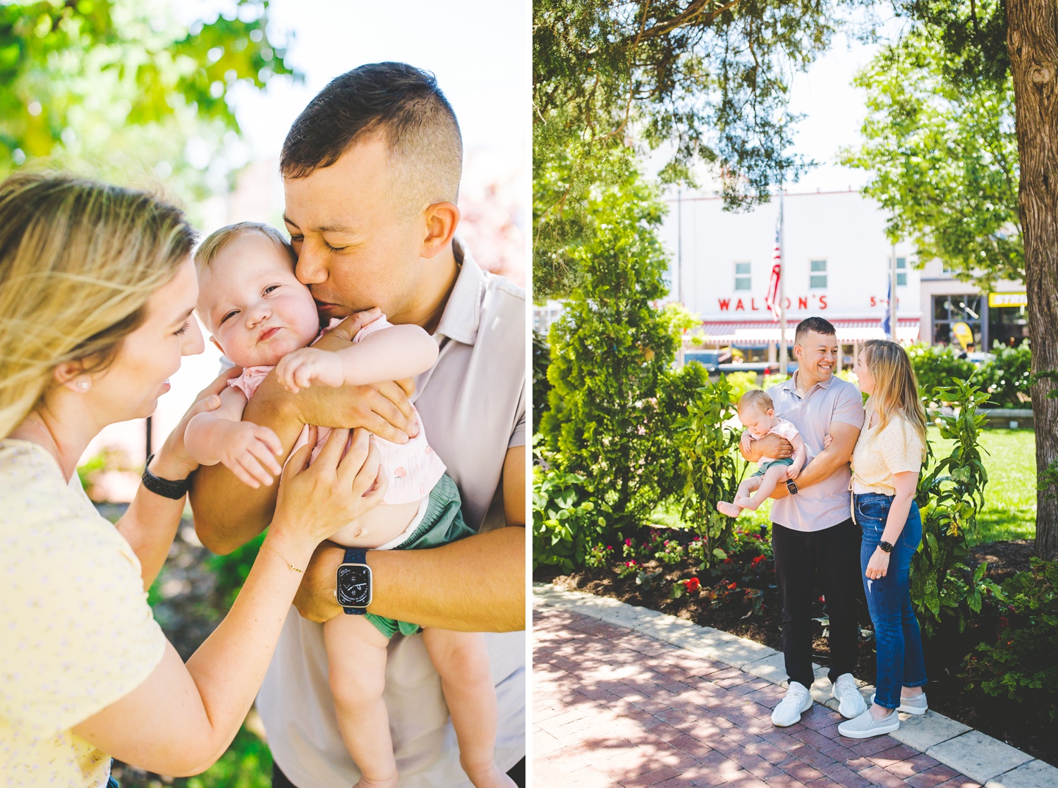 Cute Family Photographs in Downtown Bentonville 