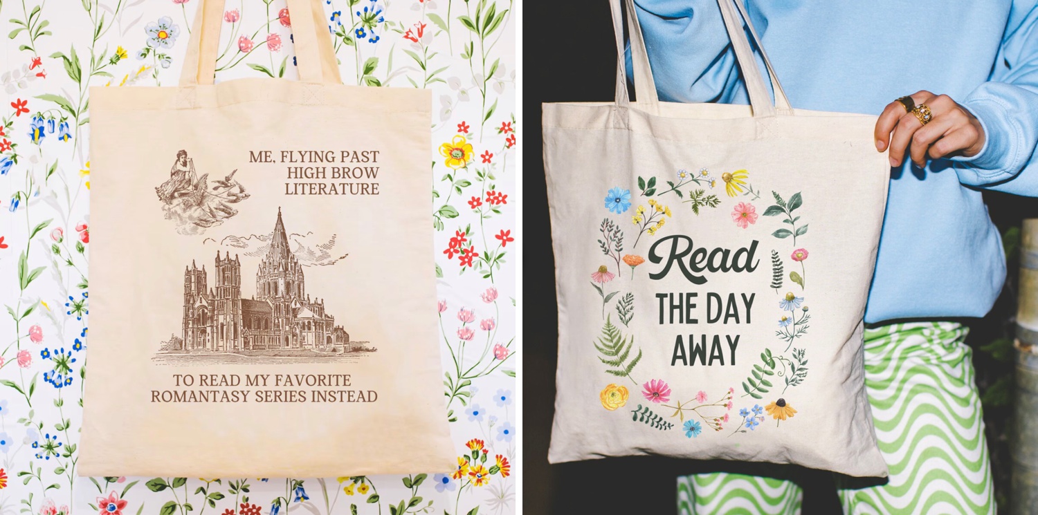Funny Tote Bags for Romance Readers