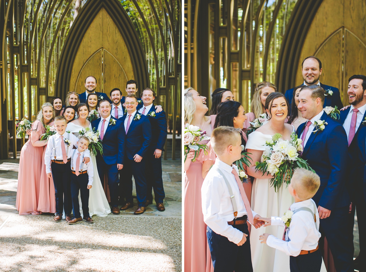 Bridal Party Photographs at Cooper Chapel in Arkansas 