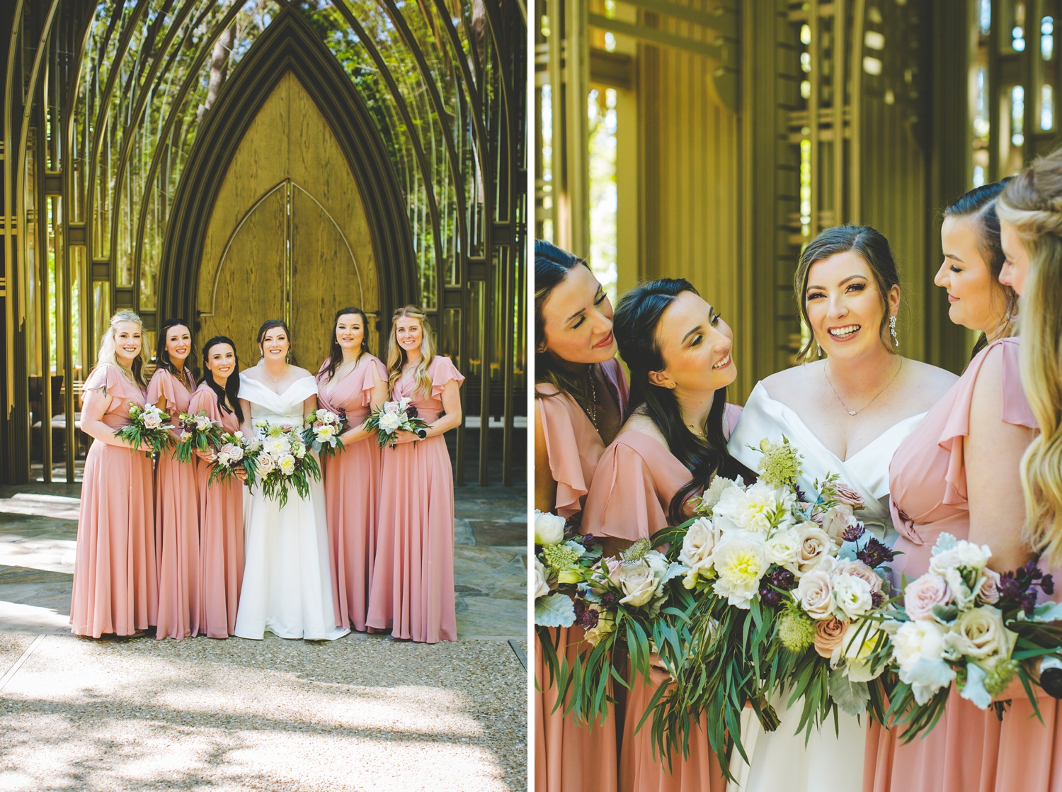 Bridal Party Photographs at Cooper Chapel in Arkansas 