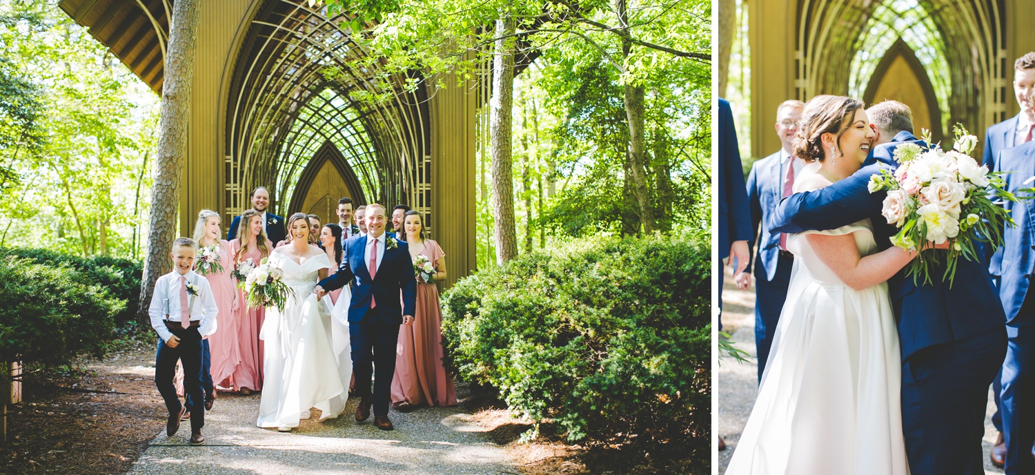 Bridal Party Photographs at Cooper Chapel in Arkansas 