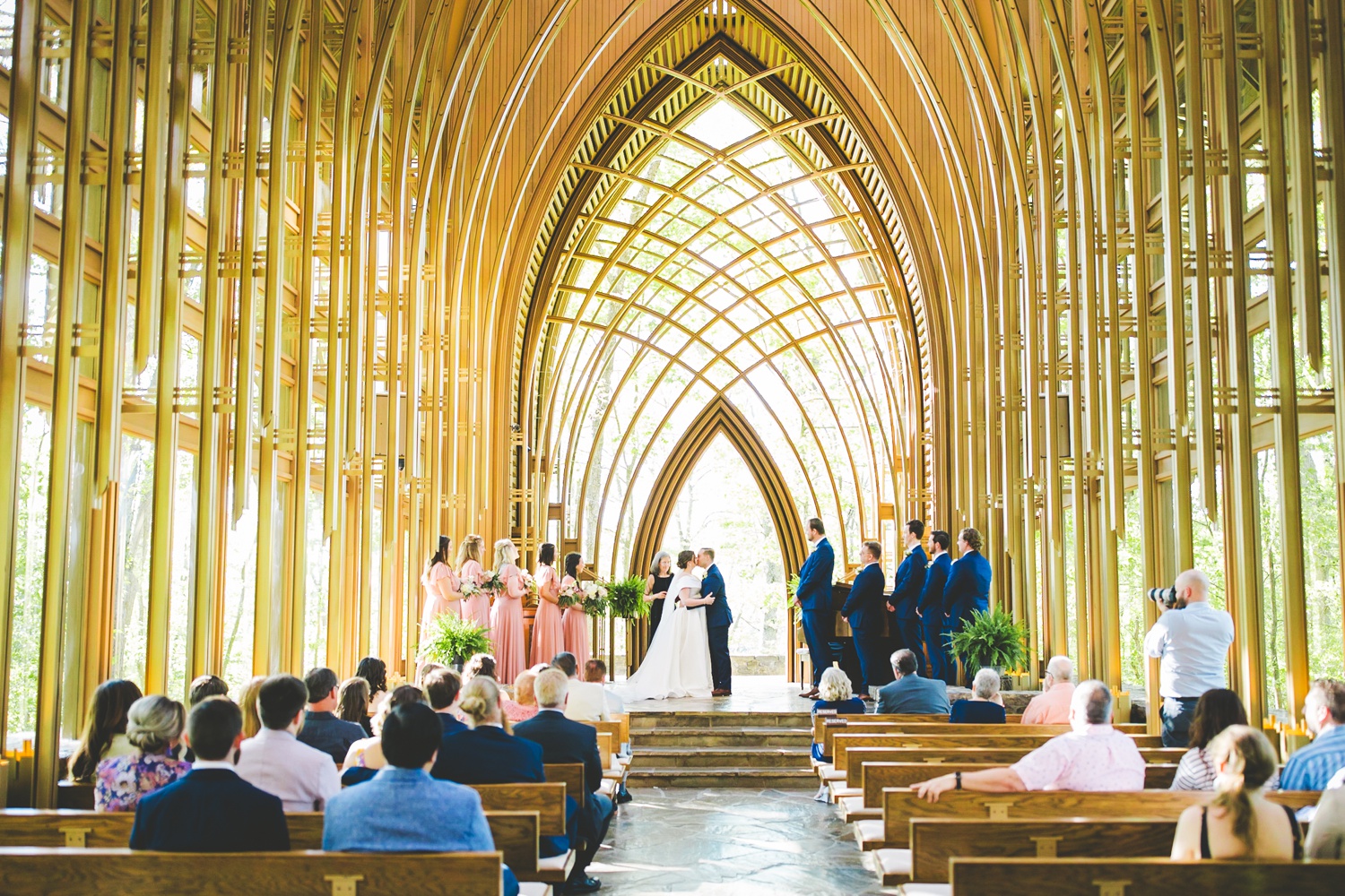 Colorful Wedding Photographs Taken at Cooper Chapel in Bella Vista