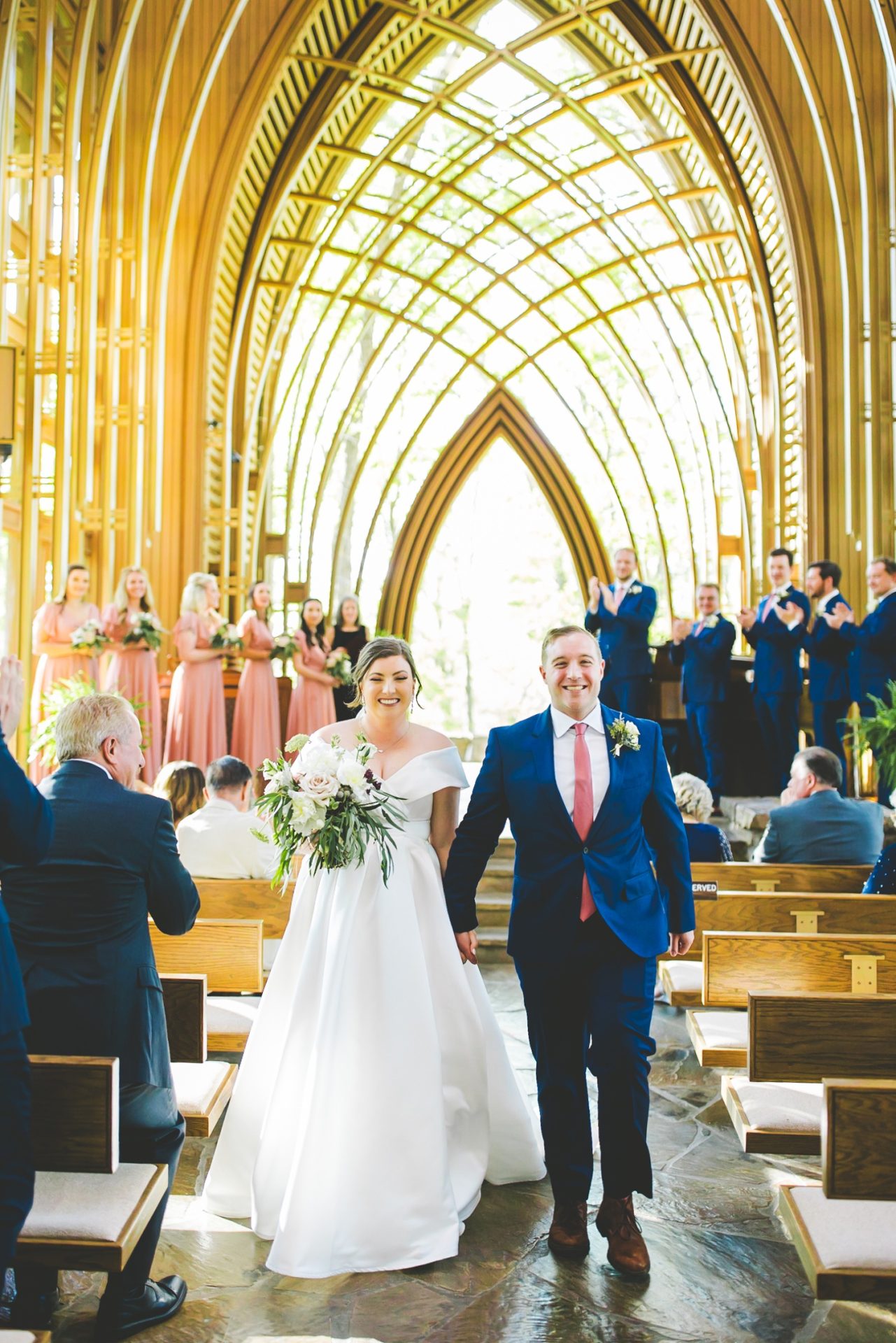 Colorful Wedding Photographs Taken at Cooper Chapel in Bella Vista