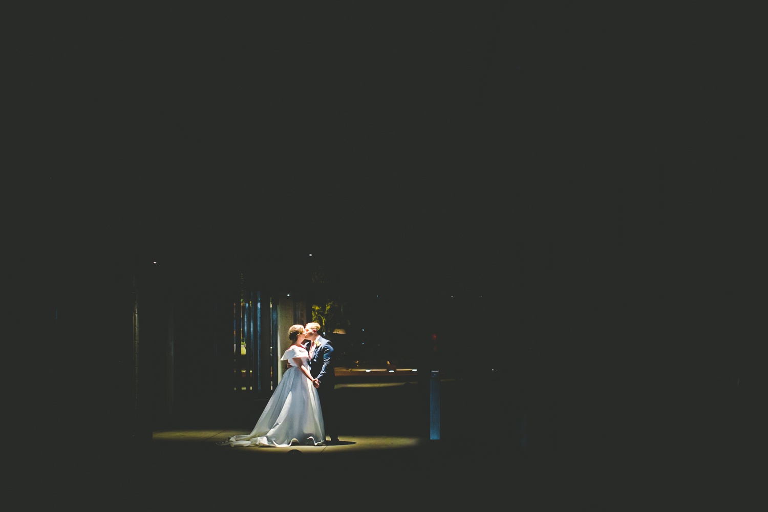 Night Bride and Groom Portraits in Bentonville Arkansas 