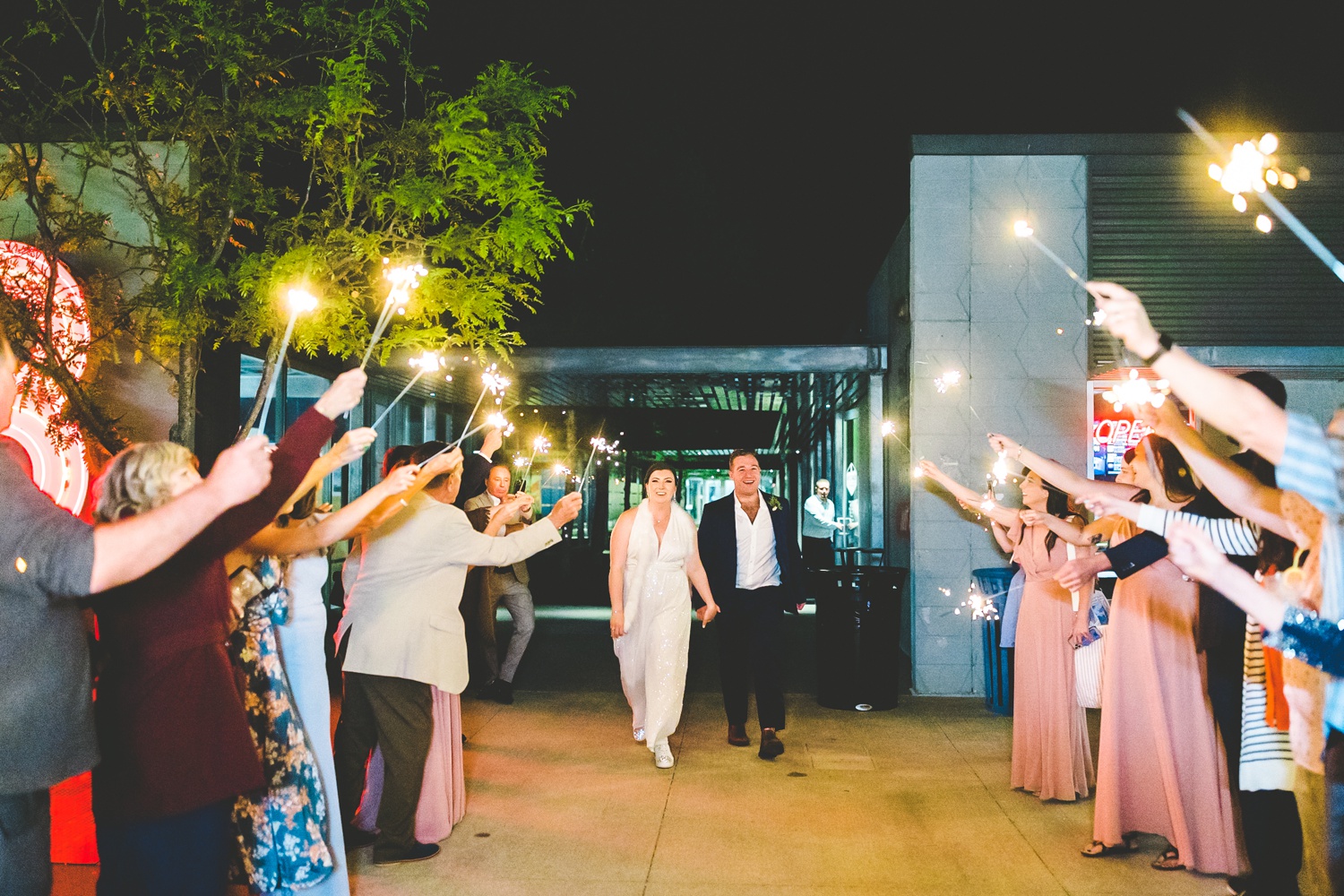 Wedding Exit Photographs in Bentonville Arkansas 