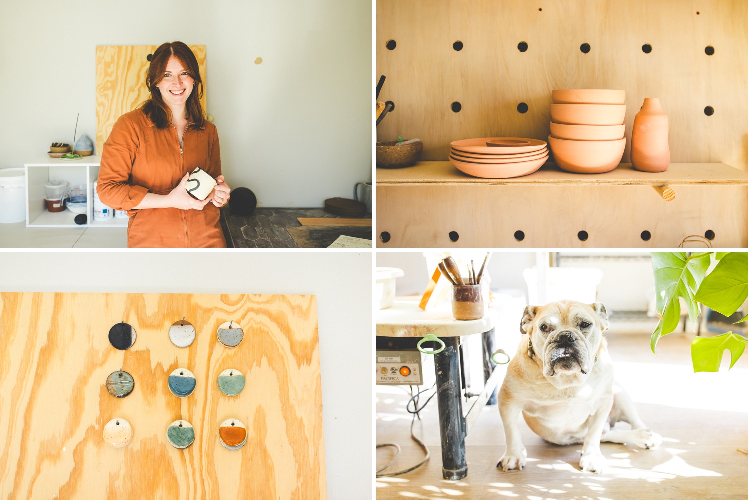 cozy aesthetic ceramic art, pottery studio tour