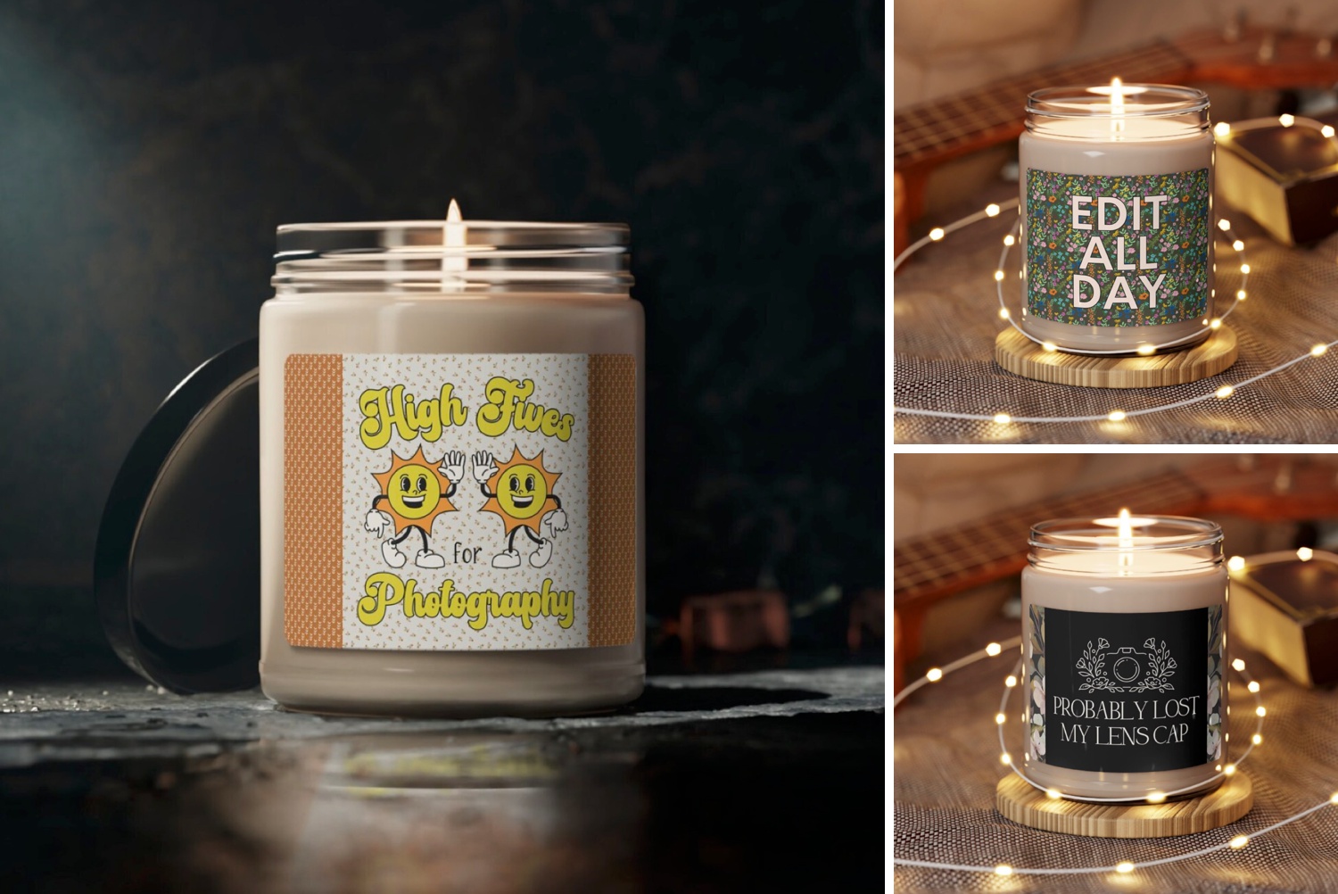 cute photographer candles