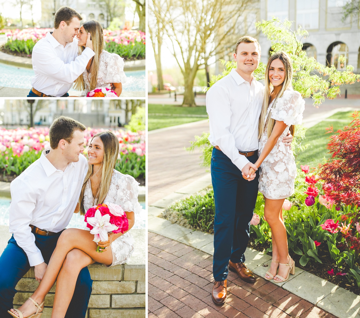 Spring Engagement Session in Bentonville Square by AR Wedding Photographer Lissa Chandler 