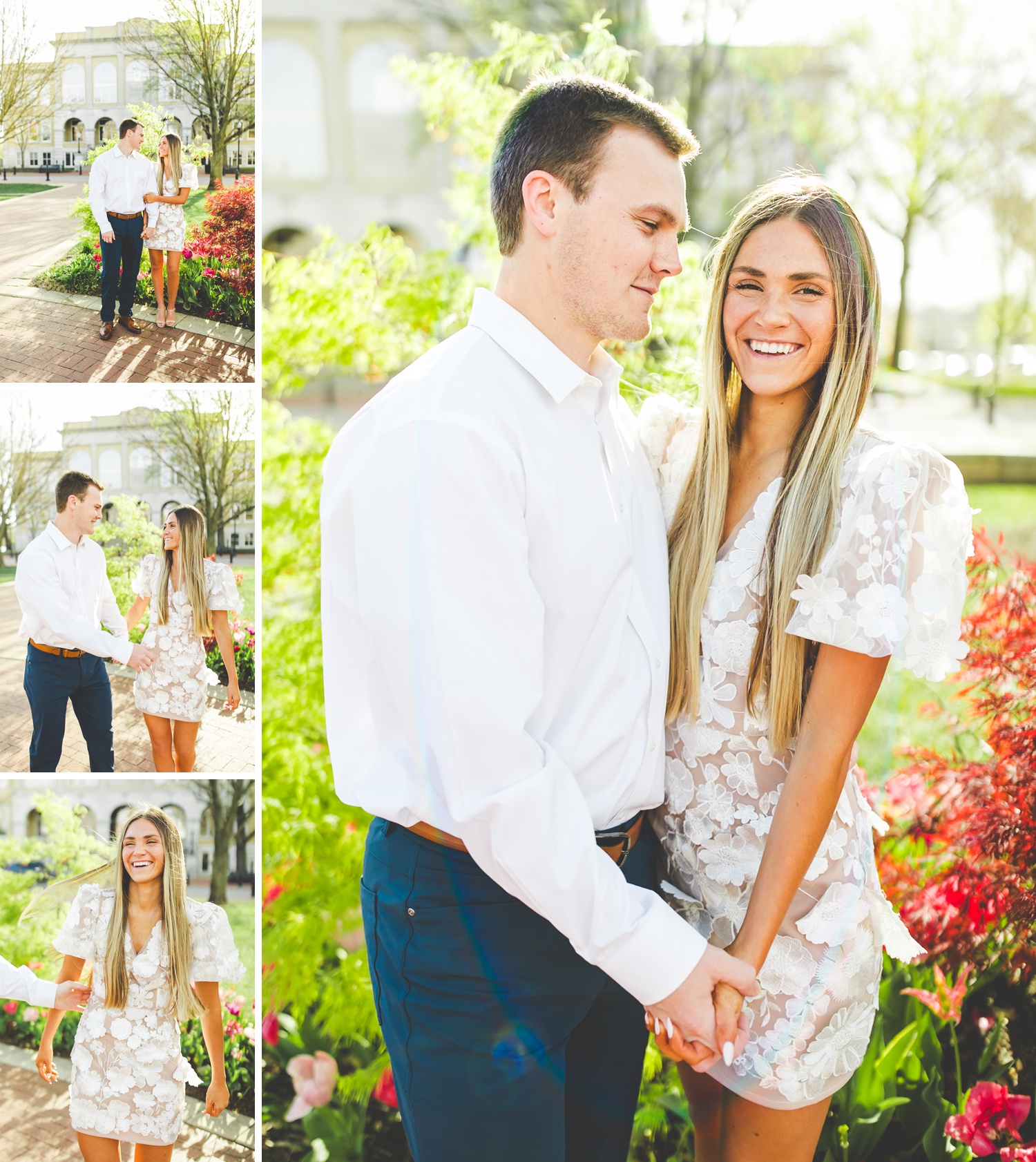 Spring Engagement Session in Bentonville Square by AR Wedding Photographer Lissa Chandler 