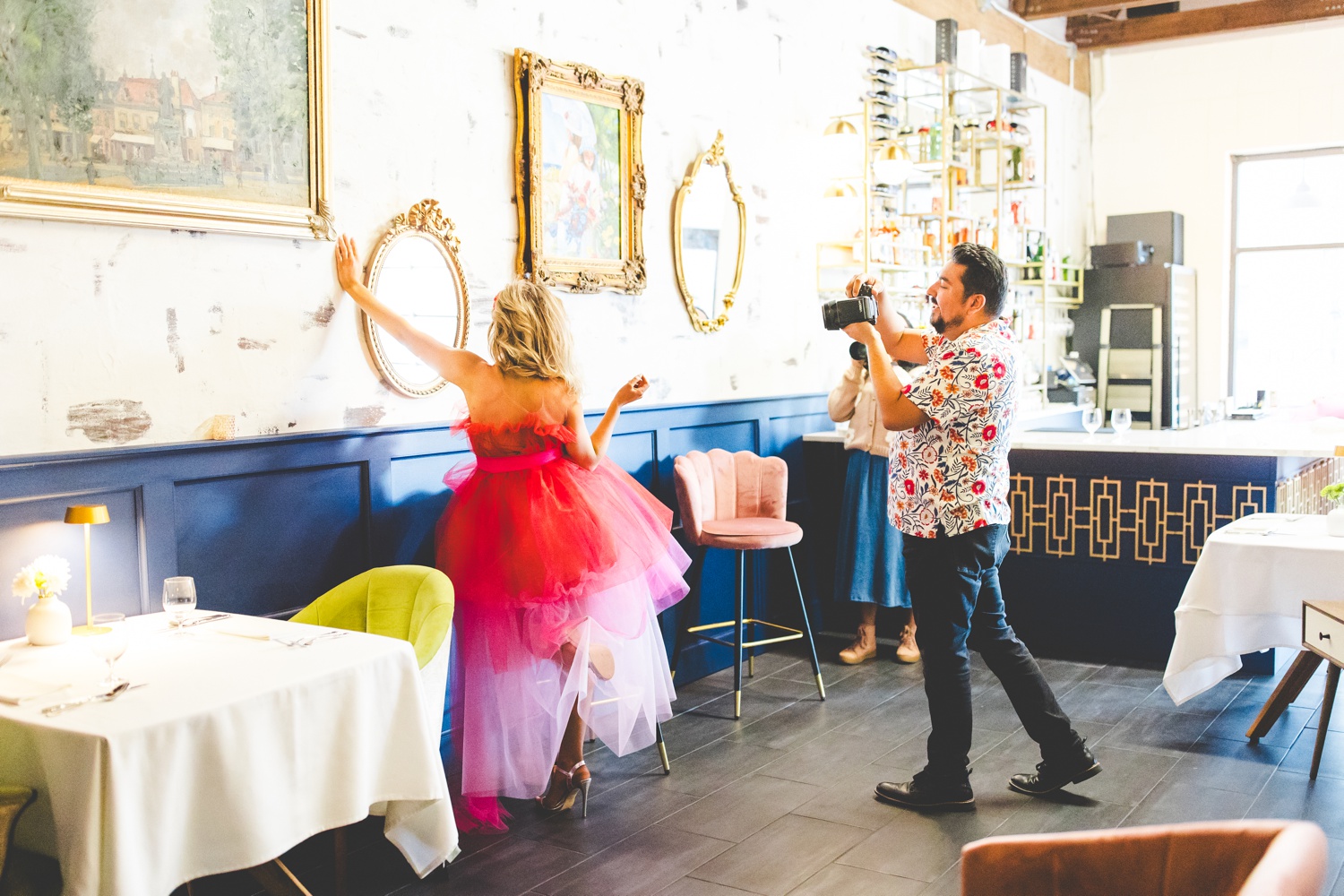 Creative Fashion BTS of Editorial Photoshoot at Bienvenue Restaurant in Springdale, Ar, Our Favorite Villes Podcast