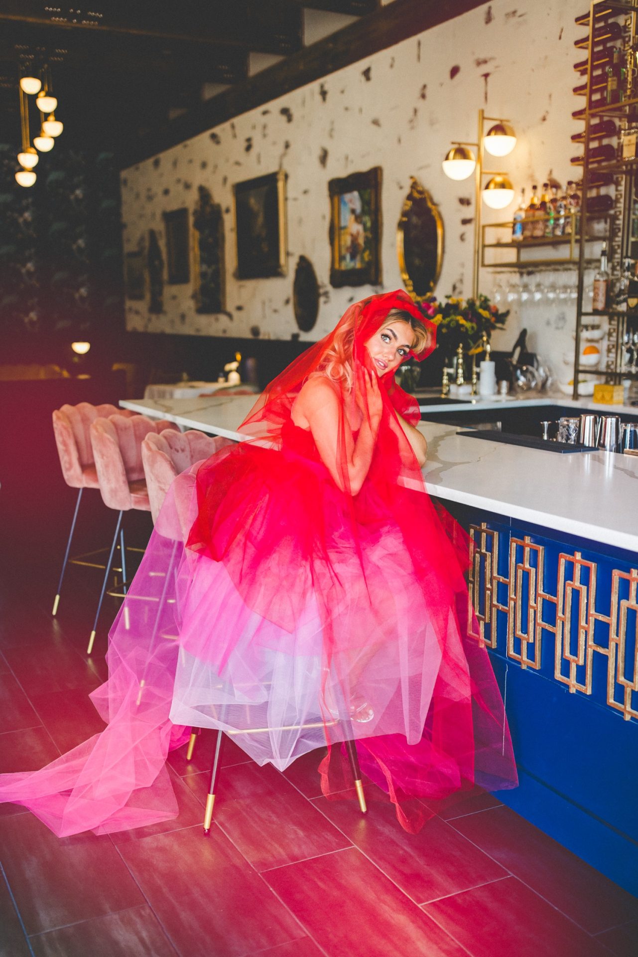 Red Bridal Editorial Photoshoot in Northwest Arkansas 