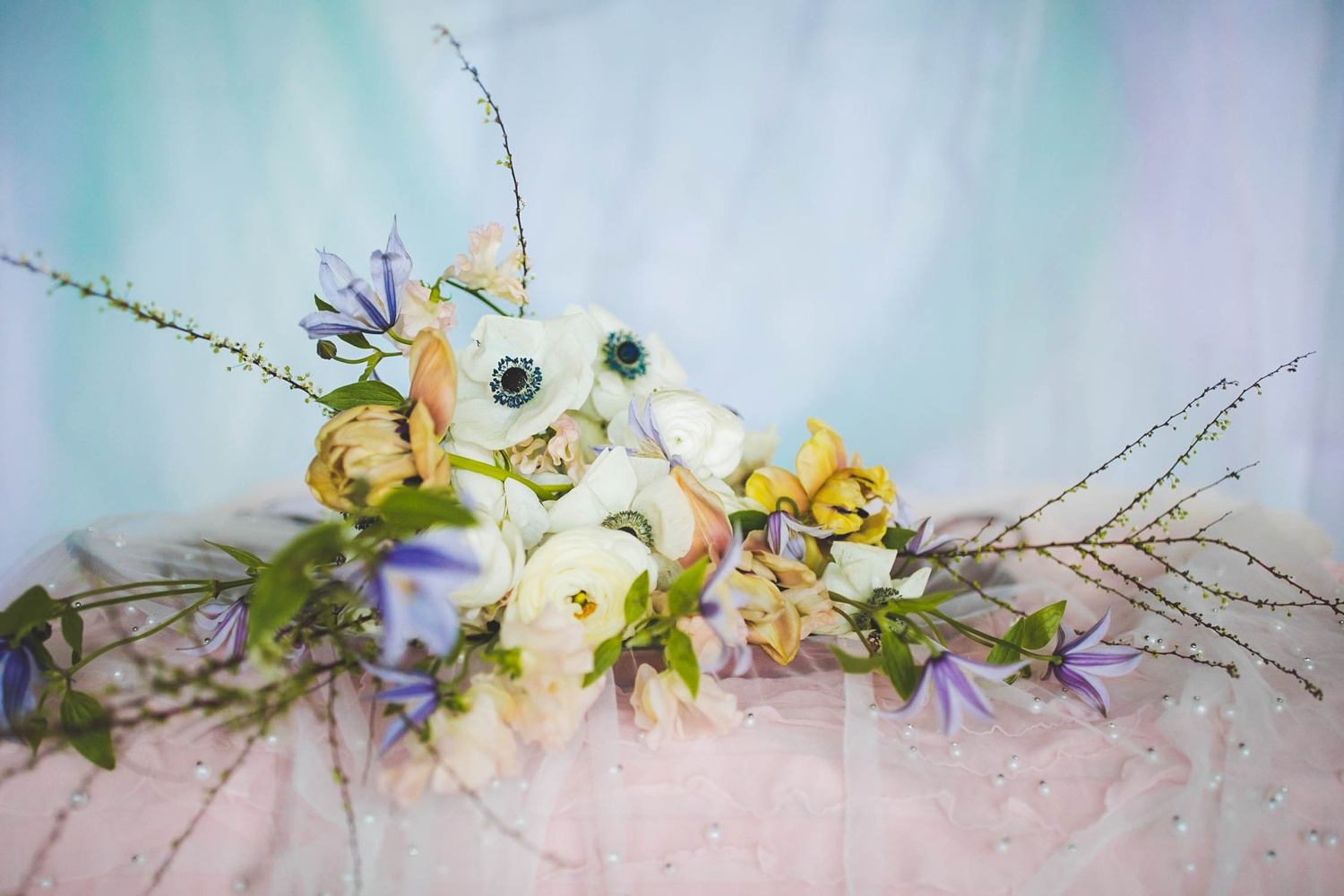 editorial bridal session with tulle, northwest arkansas wedding photographer 