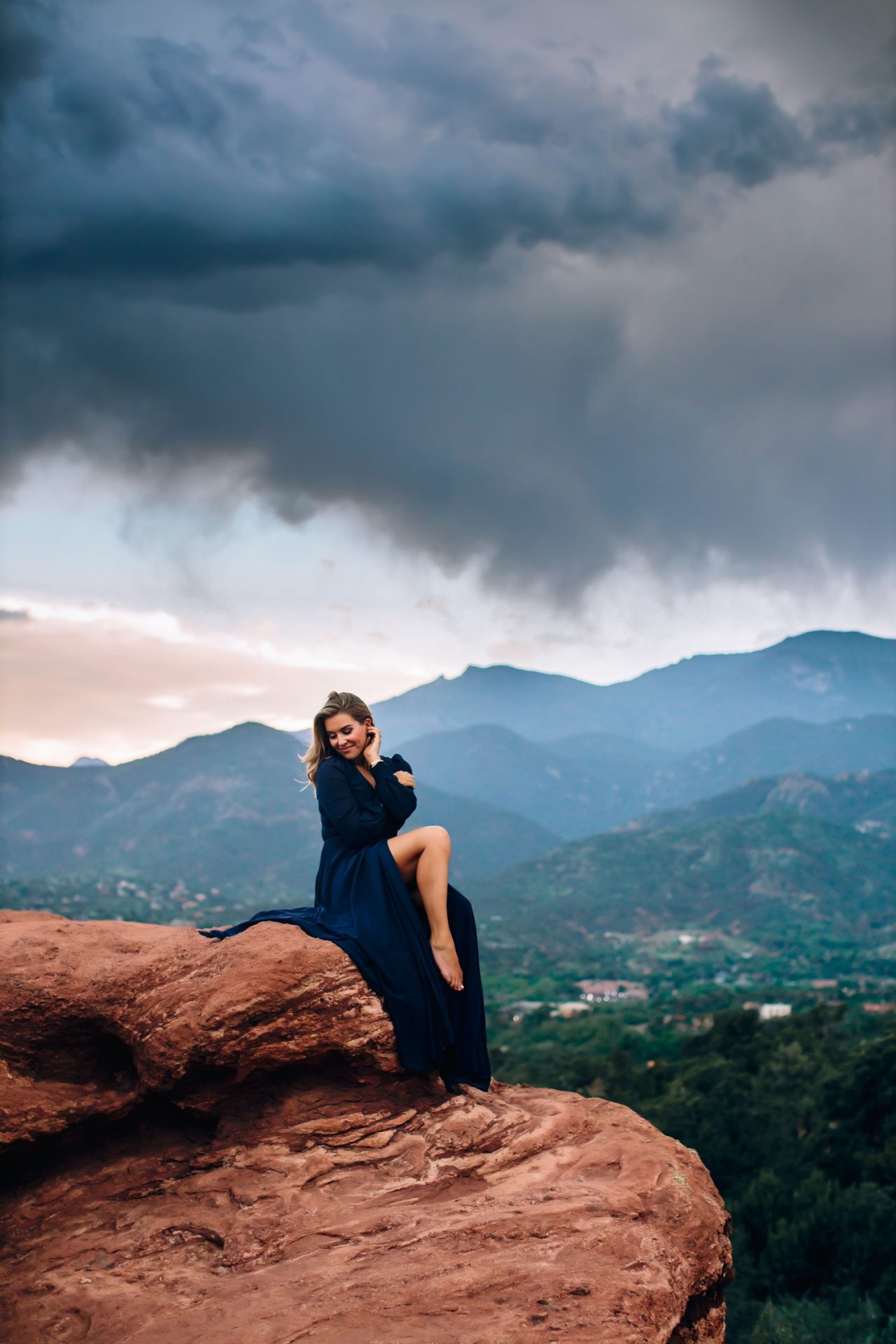 Mountain Photograph with Cloudy Sky by Darcy Graf Photography