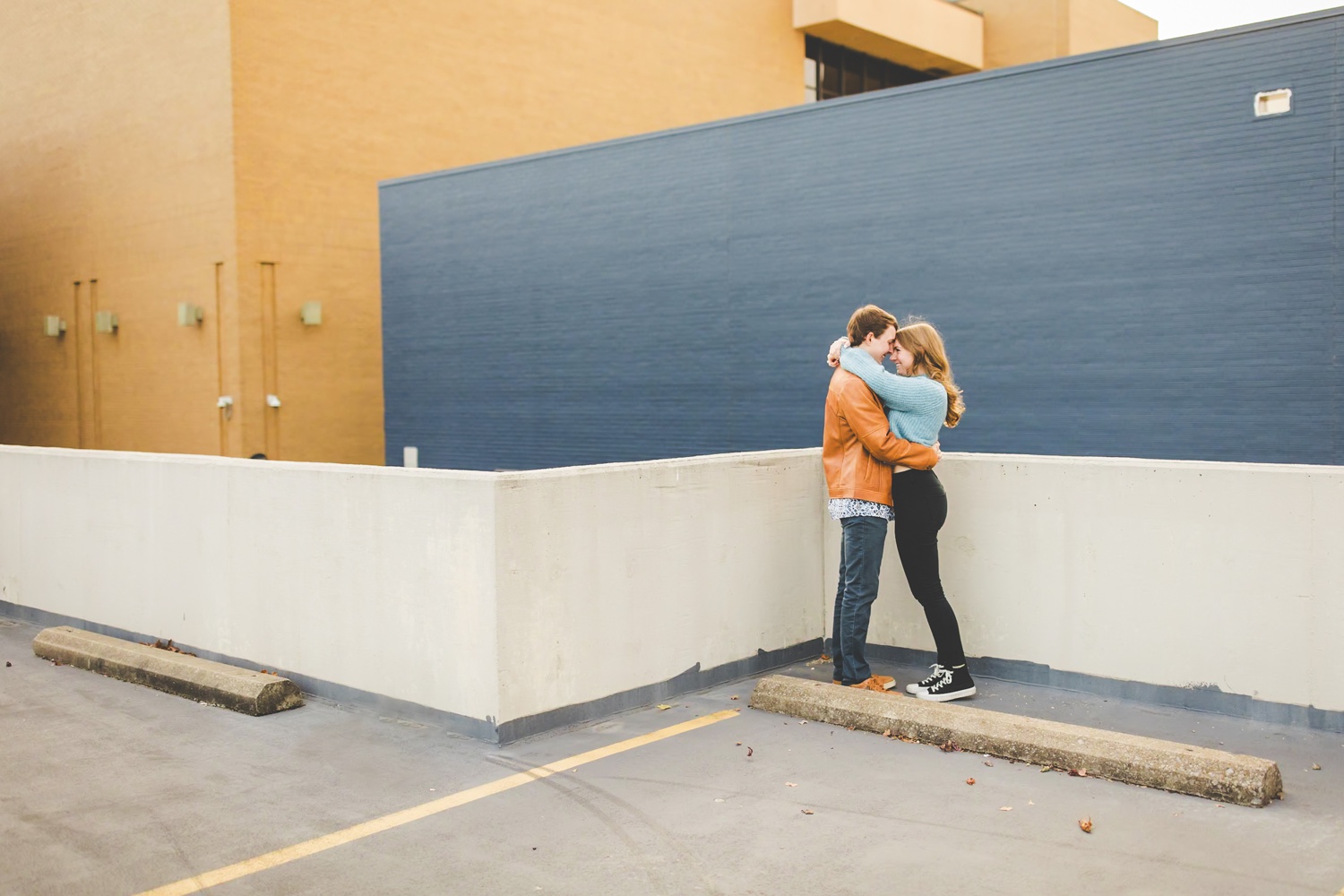 Winter Engagement Photos in Downtown Fayetteville by Lissa Chandler 