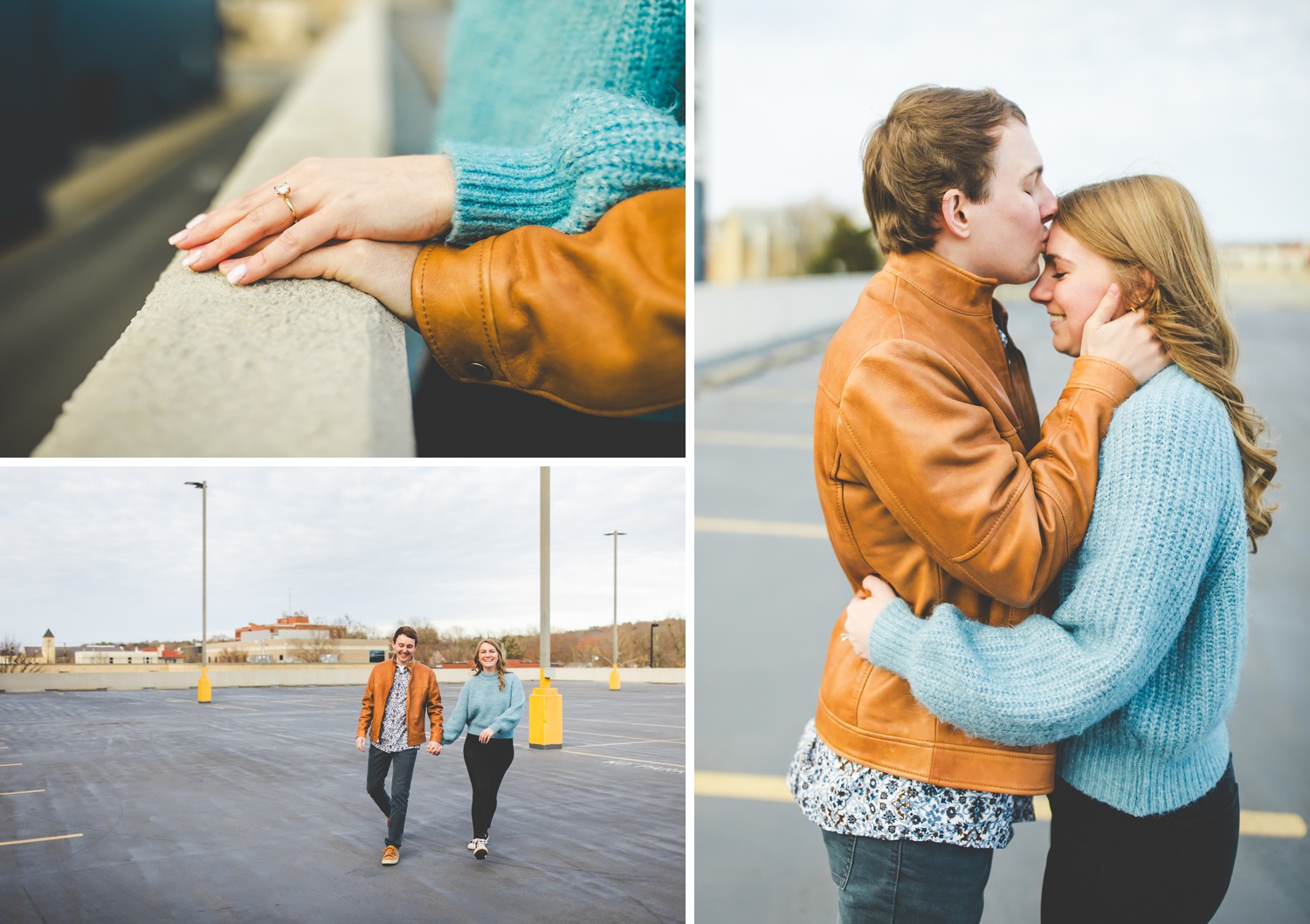 Winter Engagement Photos in Downtown Fayetteville by Lissa Chandler 