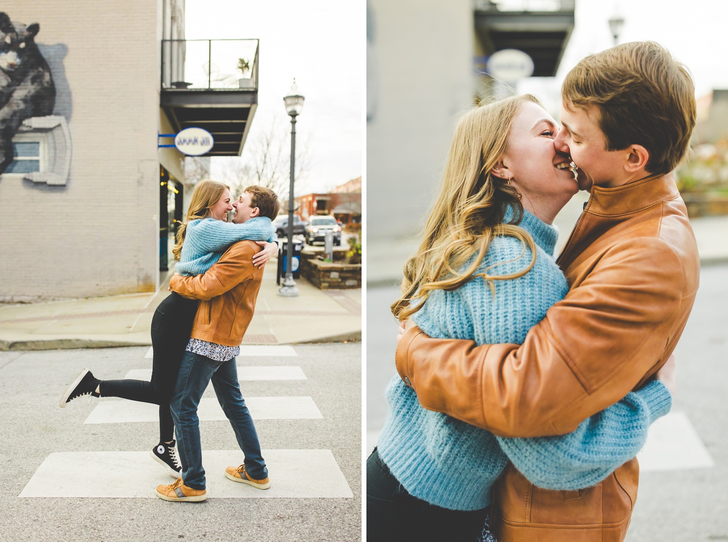 Downtown Engagement Photos in Small Town, Lissa Chandler Photography 