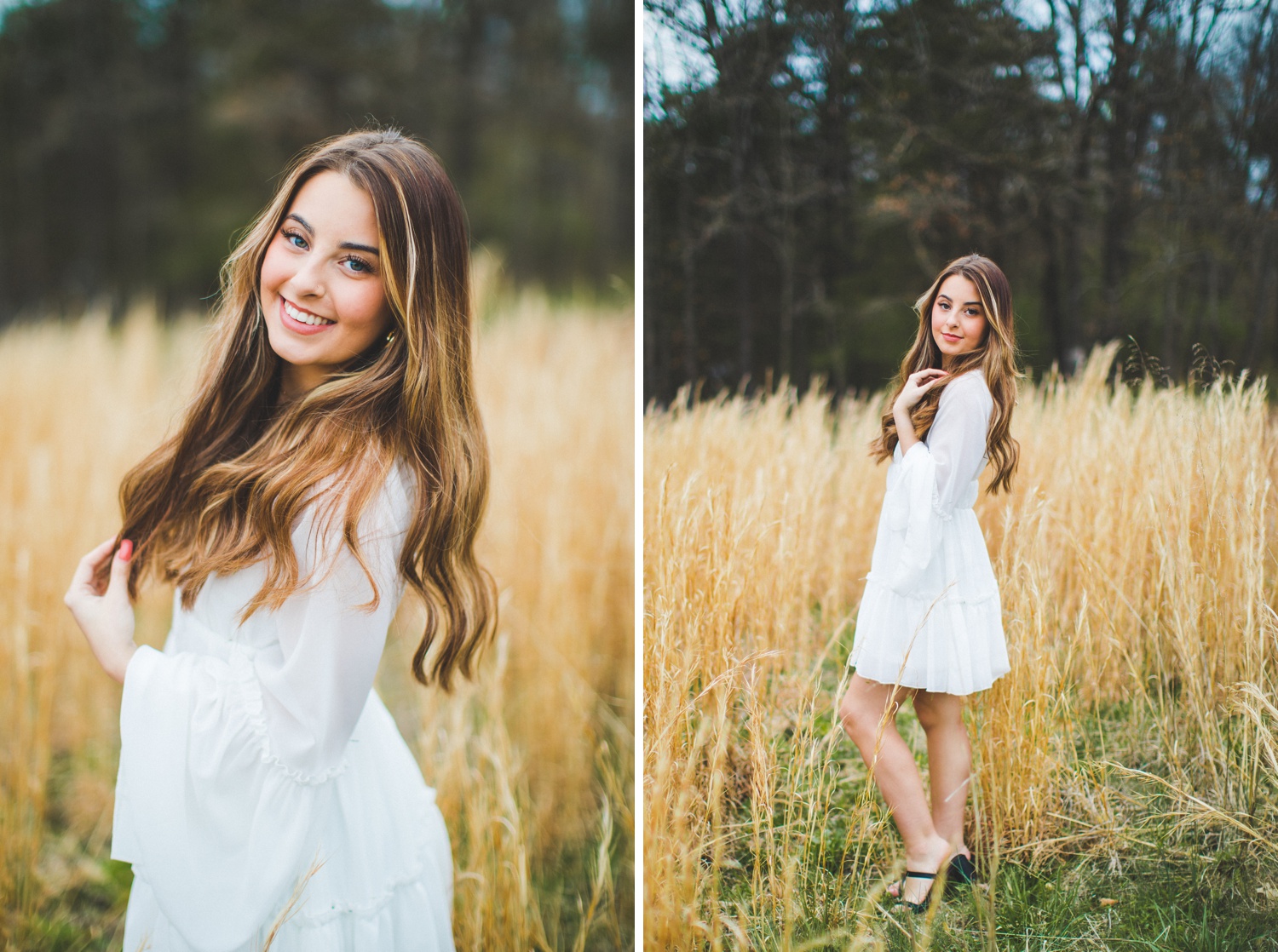 senior photographs with daffodils 