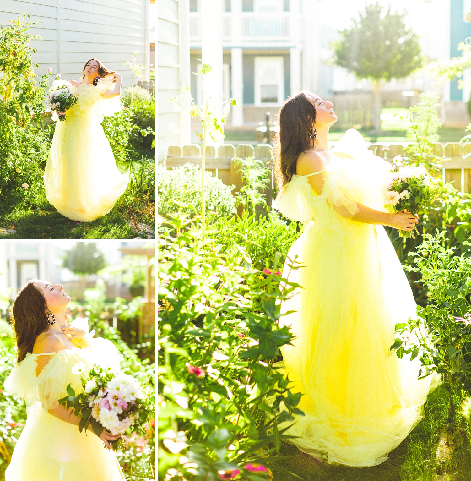 Maximalist Yellow Wedding Gown with Ruffles 