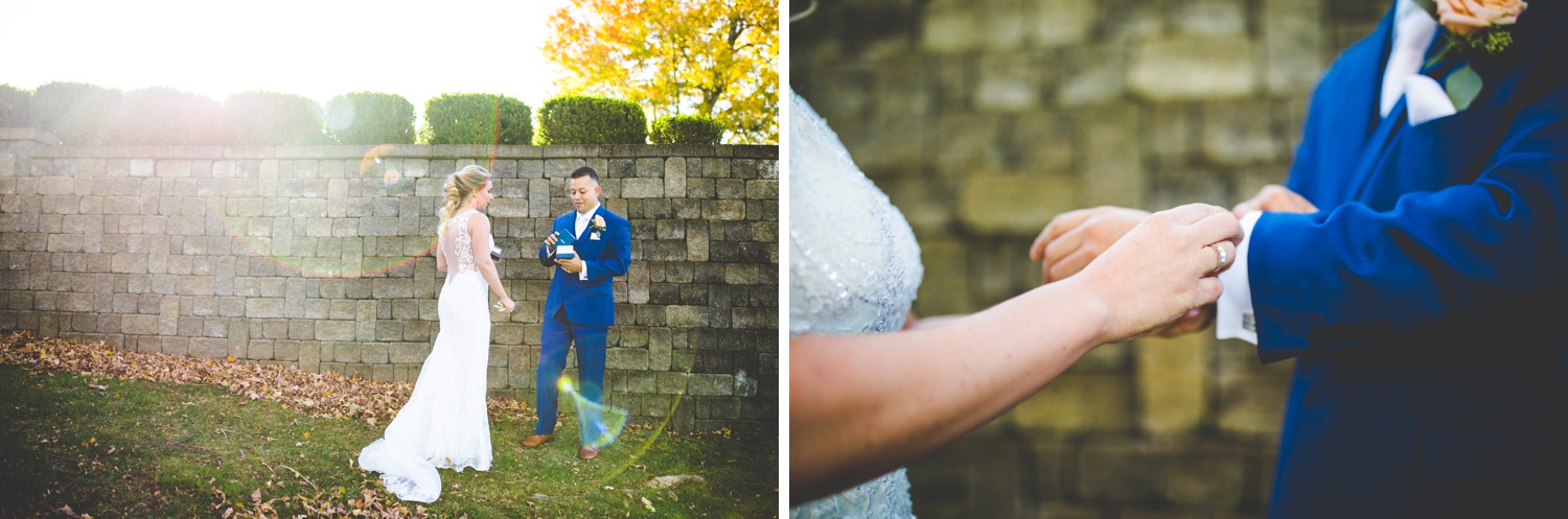 Bride and Groom Reading Letters Before Wedding, Colorful Wedding Photos