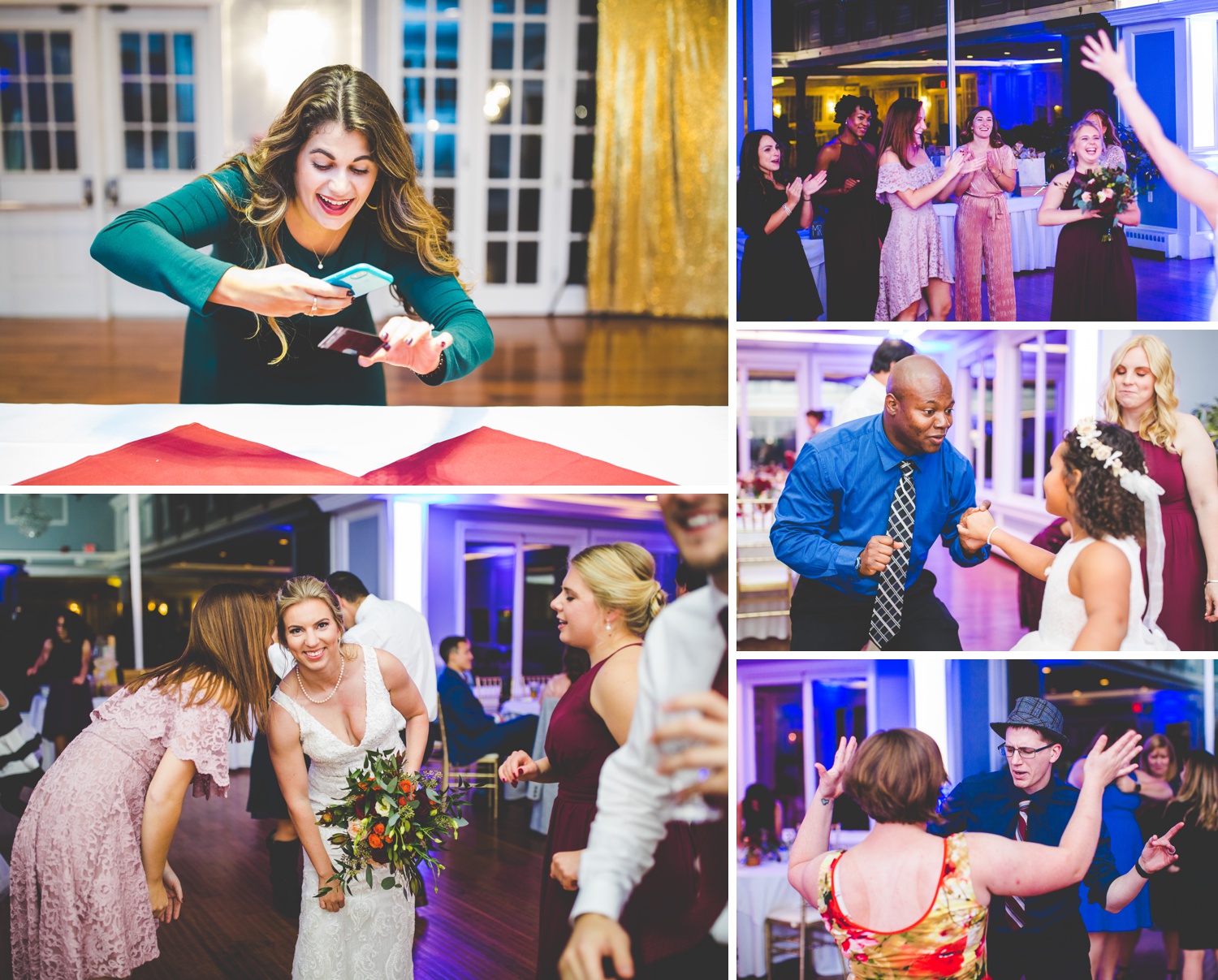 Colorful Wedding Reception Photographs in Connecticut 