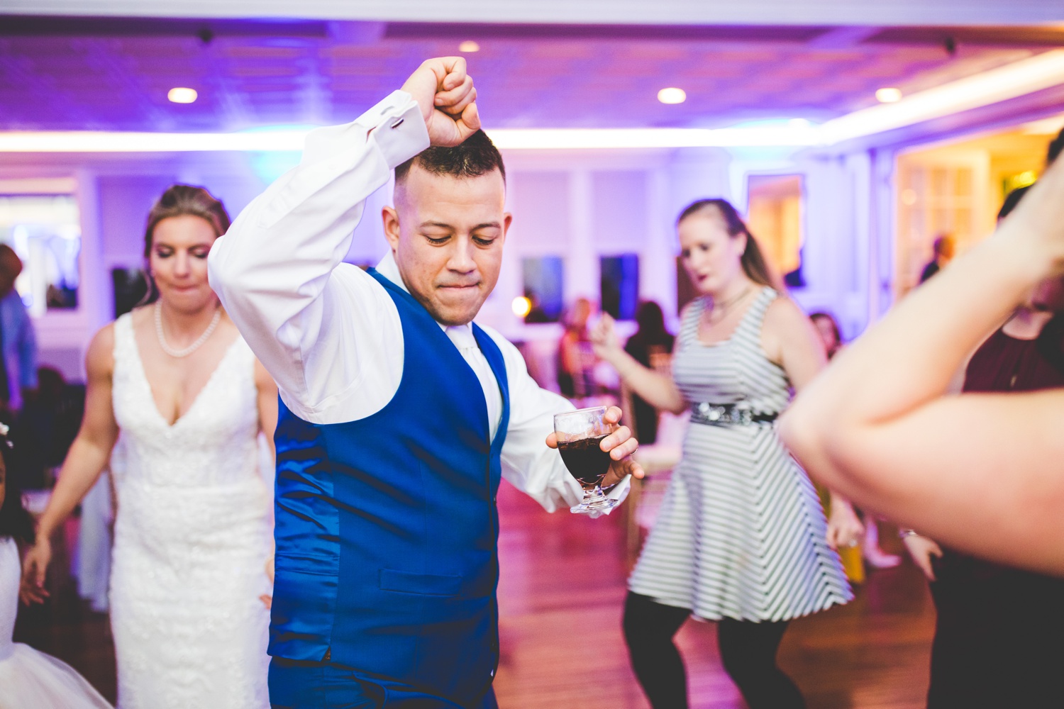 Colorful Wedding Reception Photographs in Connecticut 